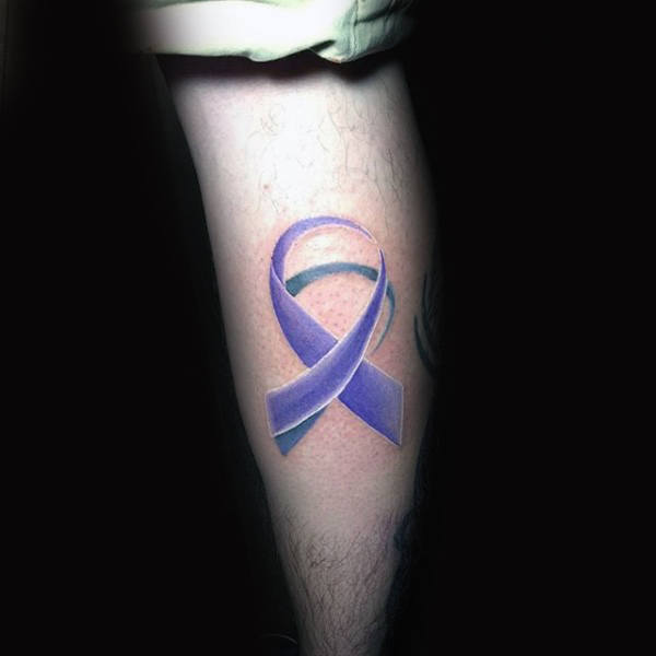 Schleife tattoo gegen den Krebs 07